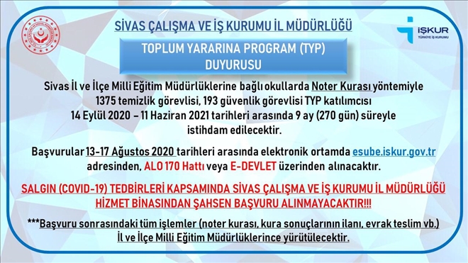 BİN 568 KİŞİ İŞE ALINACAK