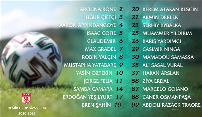 YİĞİDOLAR´IN FORMA NUMARALARI BELLİ OLDU