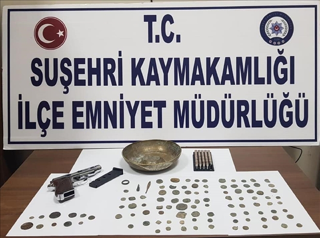 102 ADET SİKKE ELE GEÇİRİLDİ