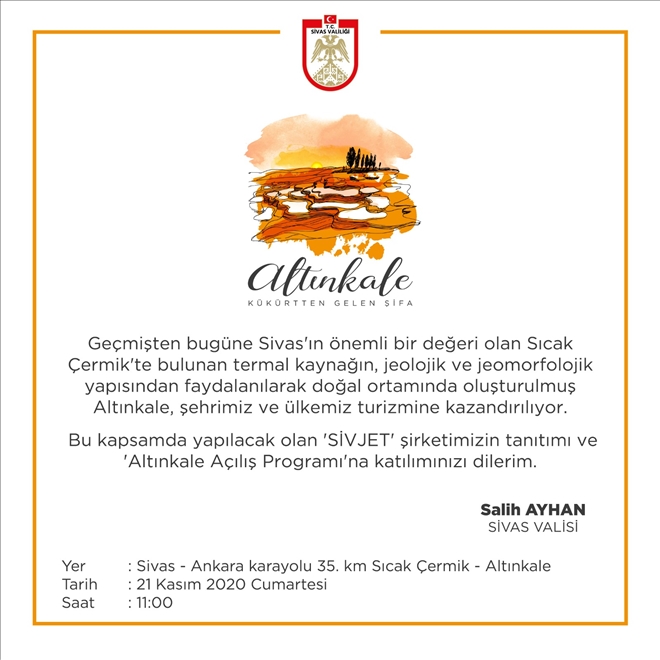 ALTINKALE BUGÜN AÇILIYOR