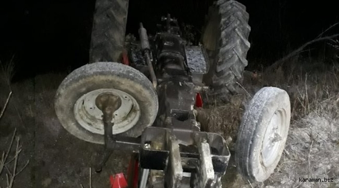 TRAKTÖR DEVRİLDİ: 1 ÖLÜ