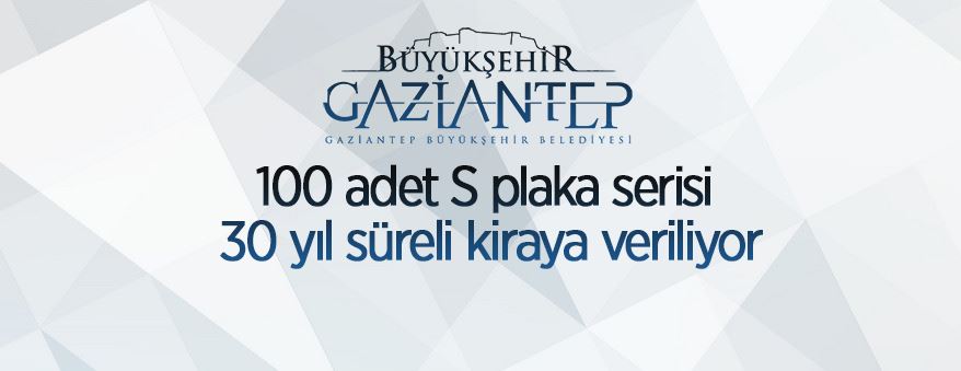 100 adet S plaka serisi 30 yıl süreli kiraya verilecek