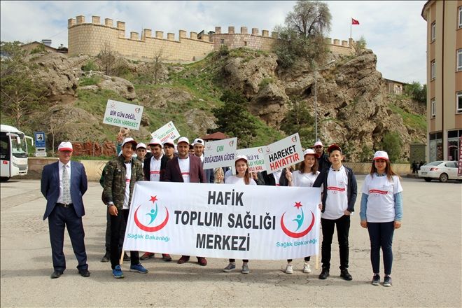 HAFİK´TE SAĞLIKLI YAŞAM YÜRÜYÜŞÜ DÜZENLENDİ