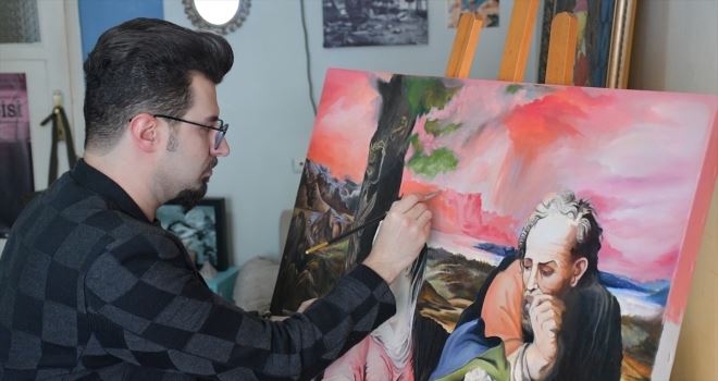 KOVİD'İN ETKİLERİNİ TUVALİNE YANSITTI