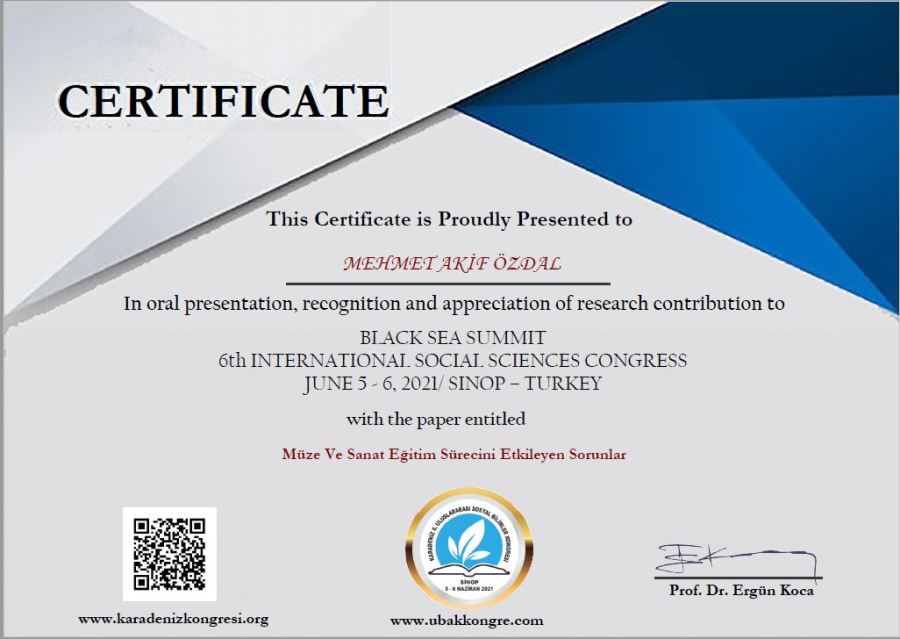 KONGREDEN ÖDÜLLE DÖNDÜ