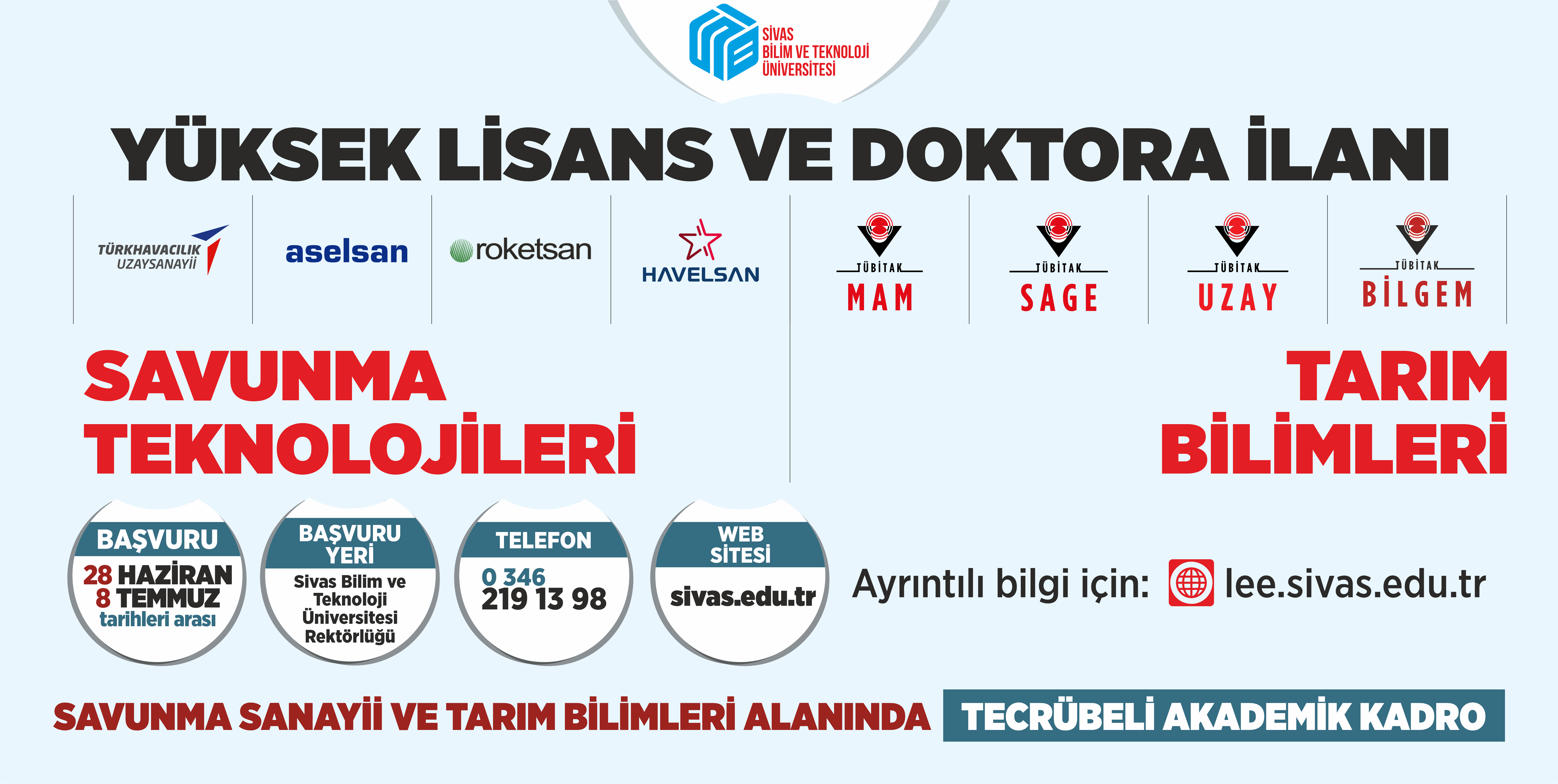 SBTÜ, DOKTORA ÖĞRENCİLERİ ALACAK