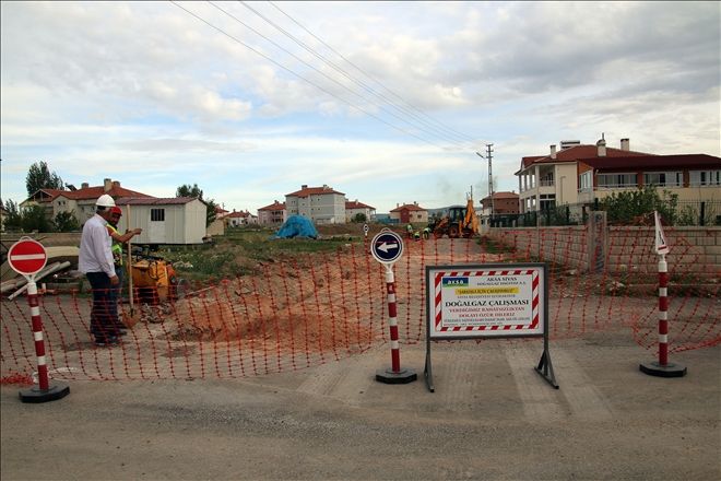 ŞARKIŞLA´DA DOĞALGAZ ÇALIŞMALARI BAŞLADI