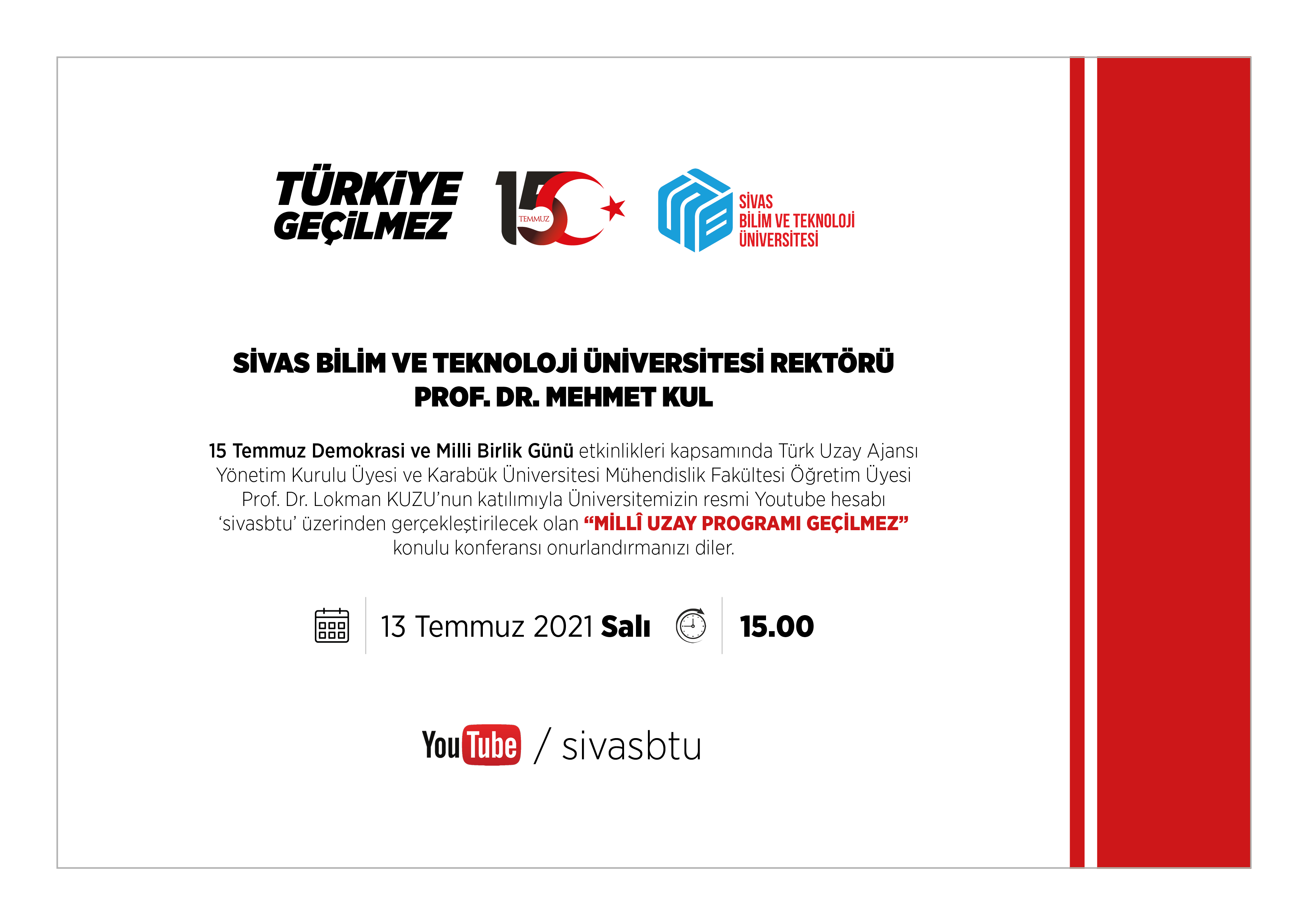 Milli uzay programı konferansta anlatılacak