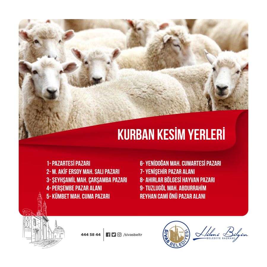 9 BÖLGEDE KURBAN KESİLEBİLECEK