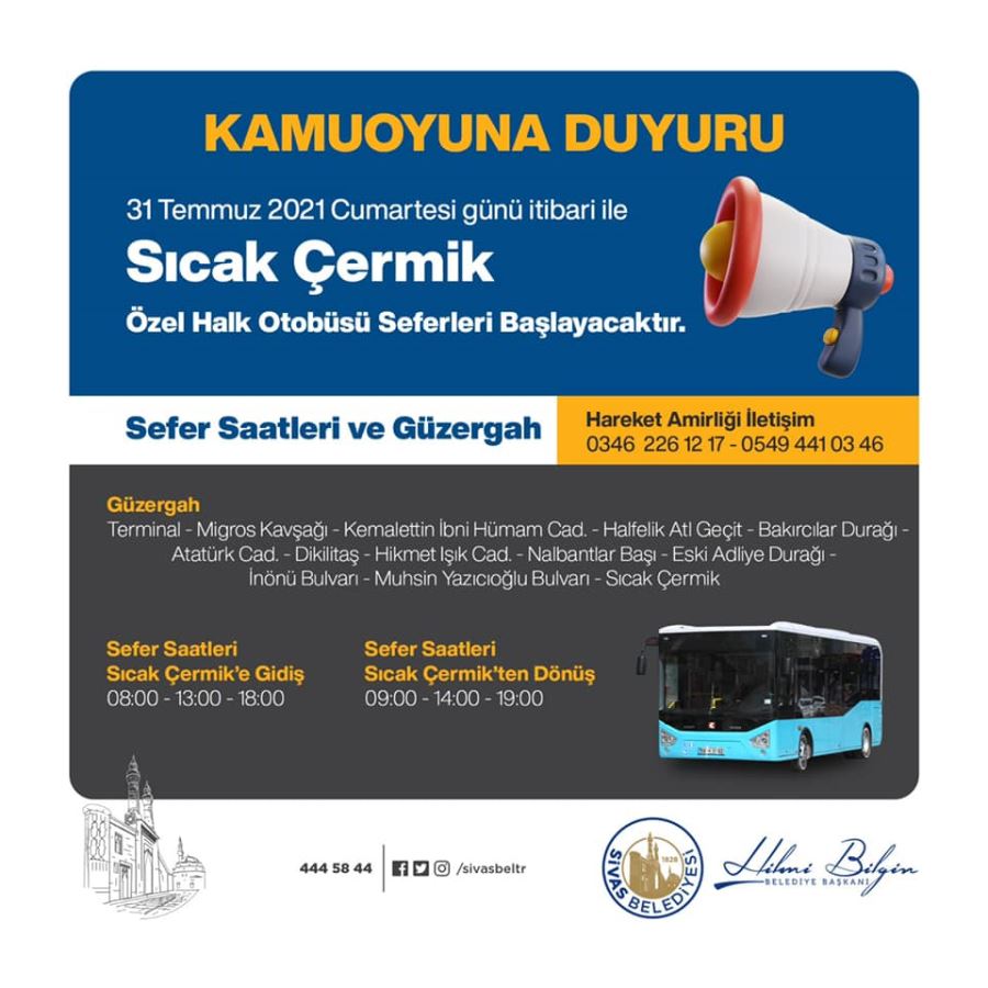 OTOBÜS SEFERLERİ BAŞLADI