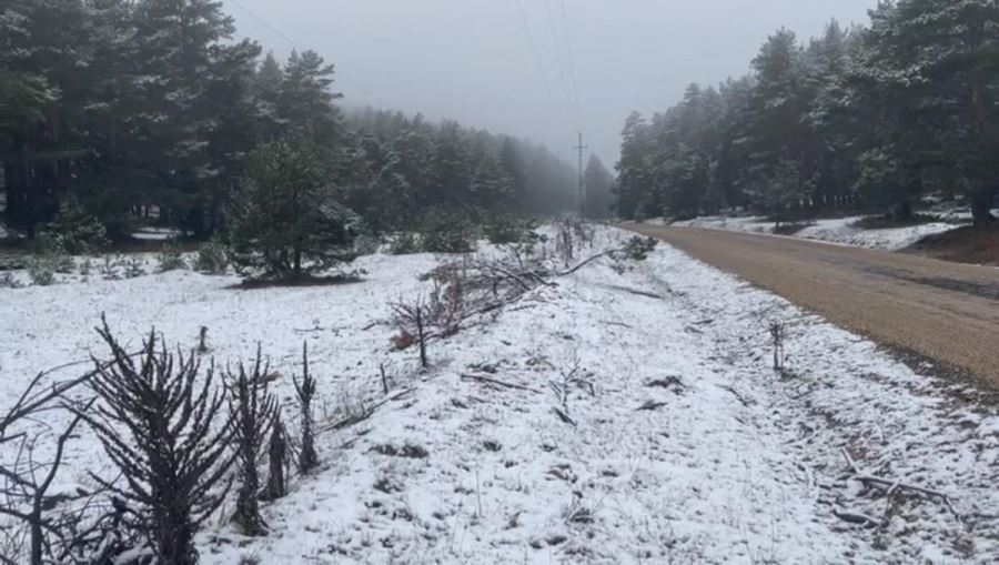 YÜKSEK KESİMLERE KAR YAĞDI (VİDEO)