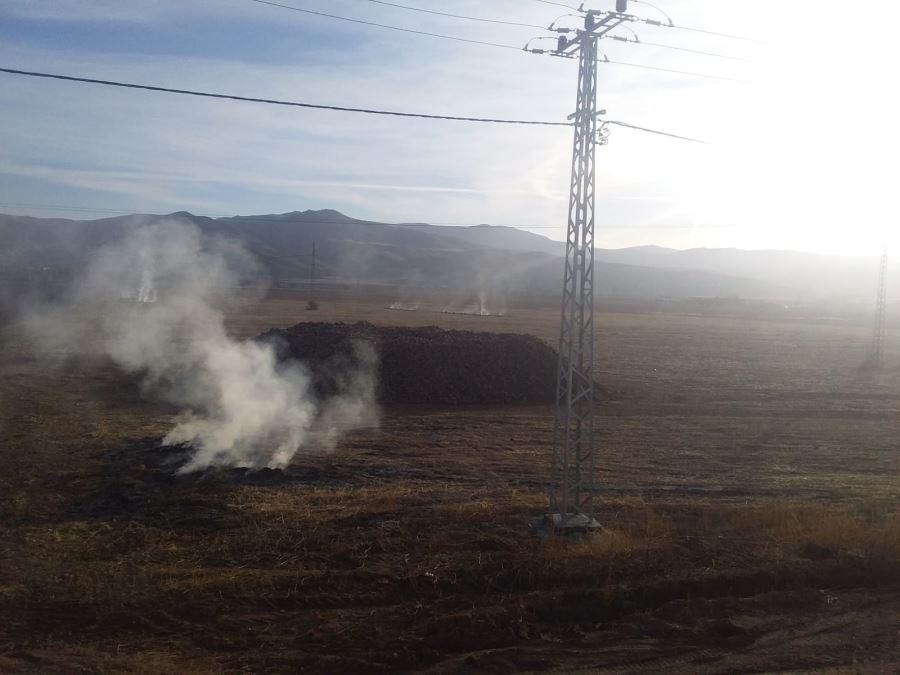 KENEVİR ARTIKLARI İMHA EDİLDİ