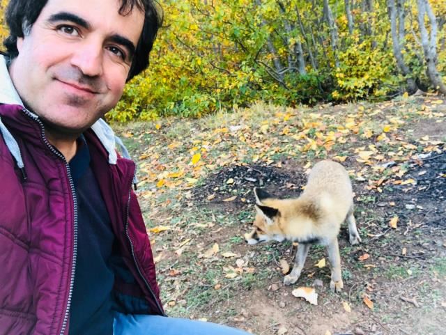 AÇ TİLKİYİ ELLERİYLE BESLEDİ (VİDEO)