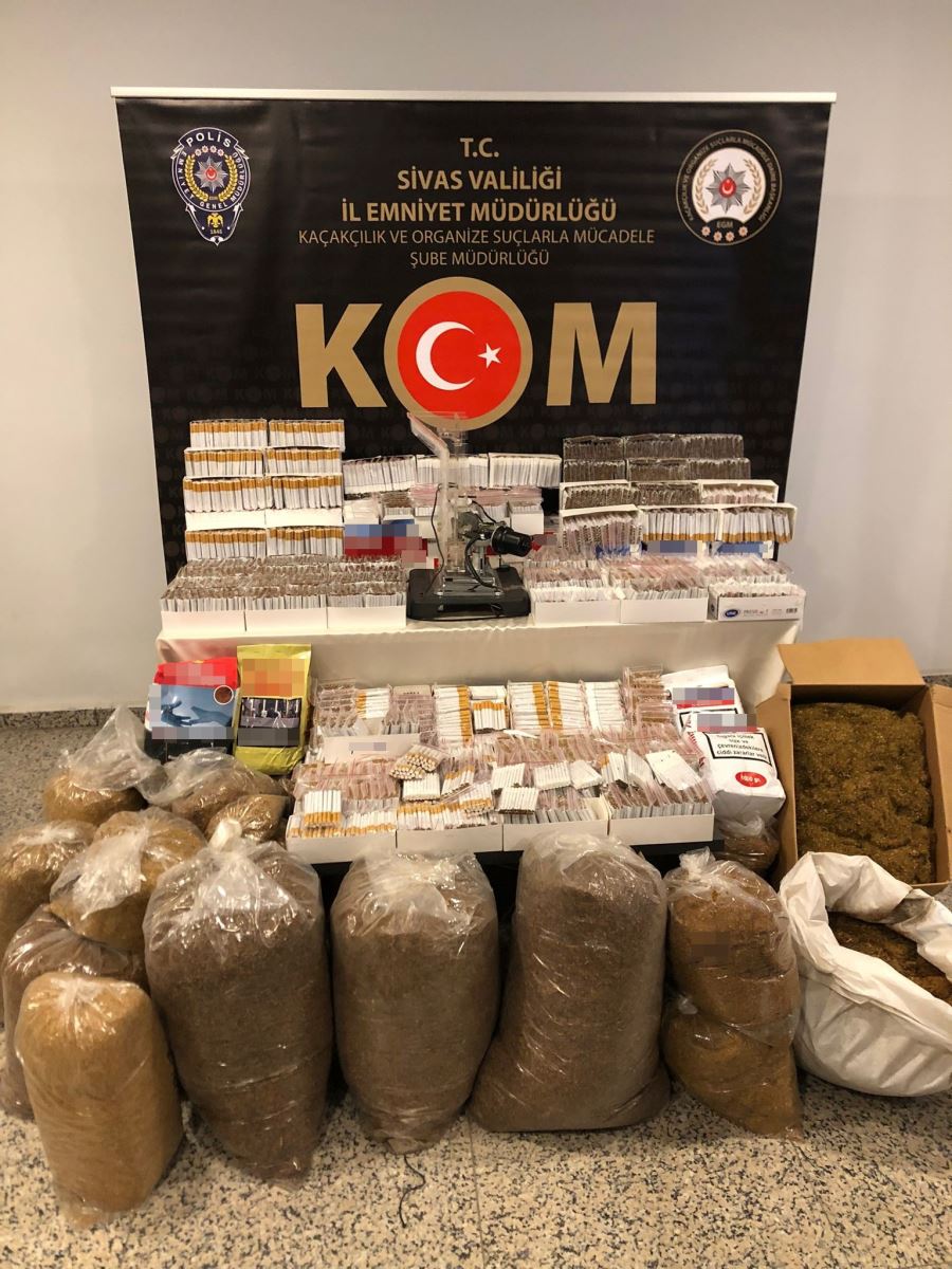 145 kilogram kaçak tütün ele geçirildi