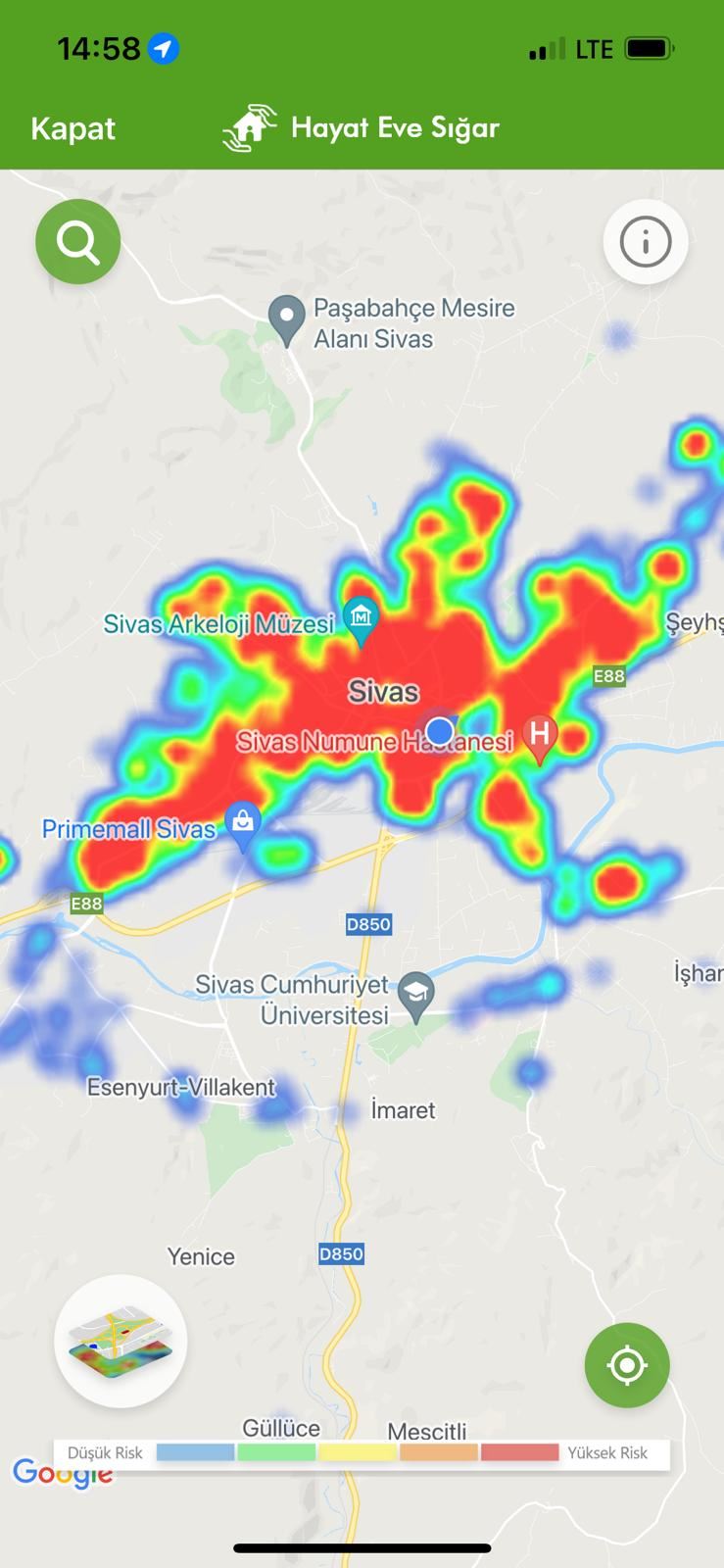 Vaka haritasında kırmızı alarm