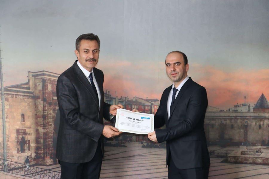 Öğretmenlere teşekkür belgesi