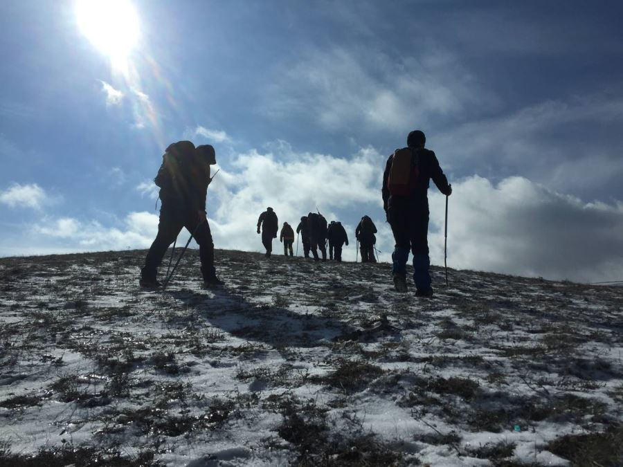 Jandarmalar "HAYDİ" için doğada yürüdü (Video)