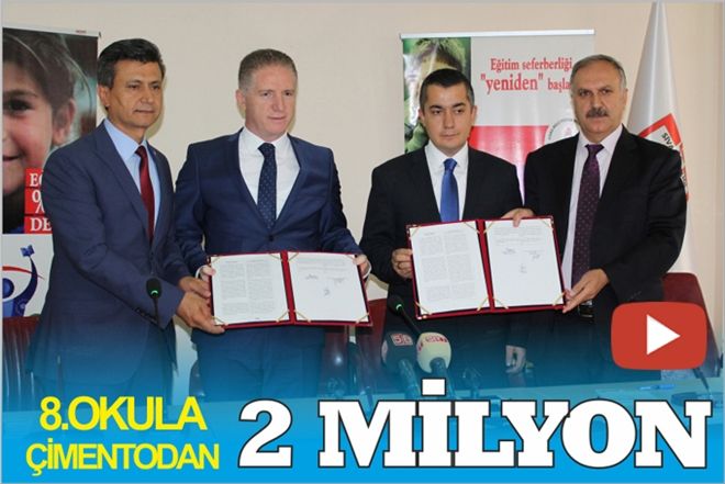 8.OKULA  ÇİMENTO´DAN  2 MİLYON
