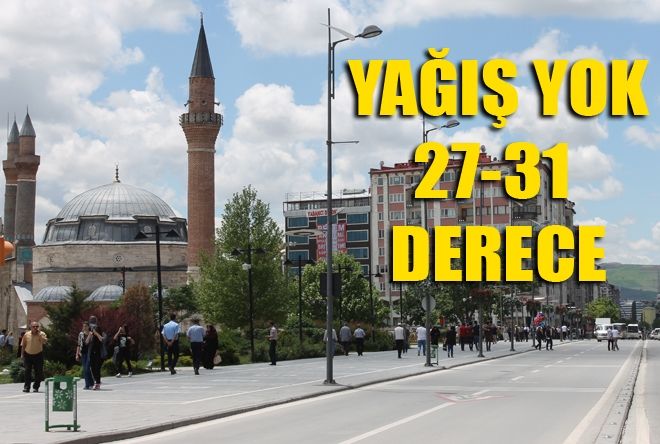 YAĞIŞ YOK, 27-31 DERECE