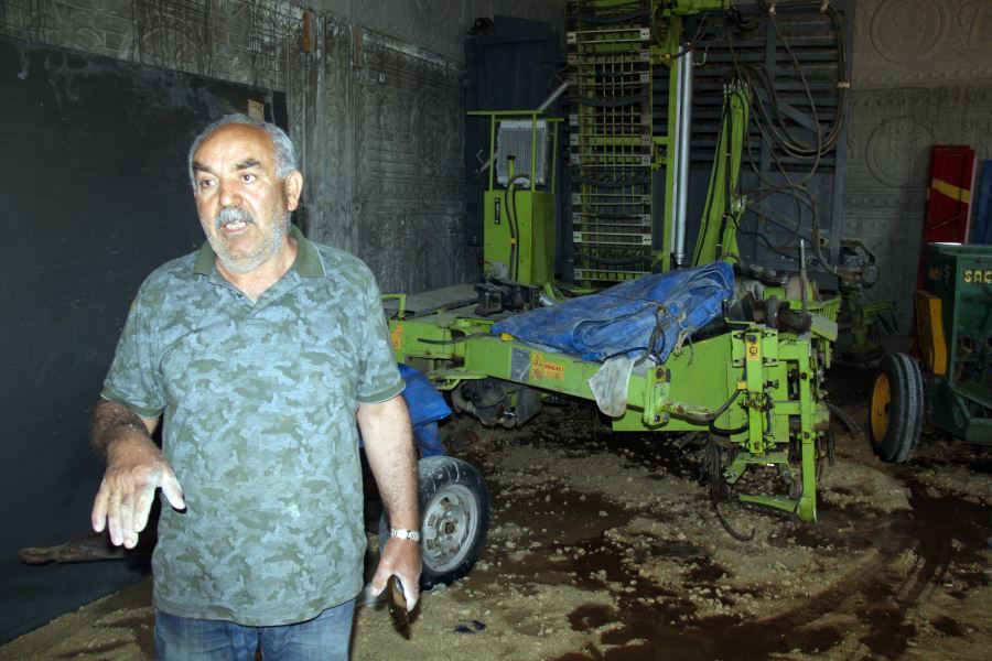 Sivas'ta depodan sızan su bazı bahçelere zarar verdi