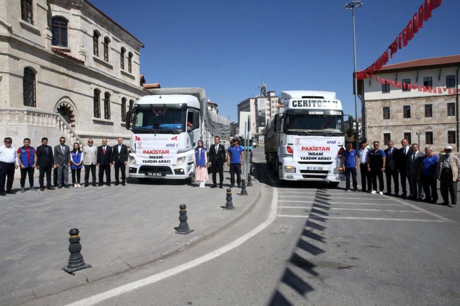 Pakistan'a 2 TIR yardım
