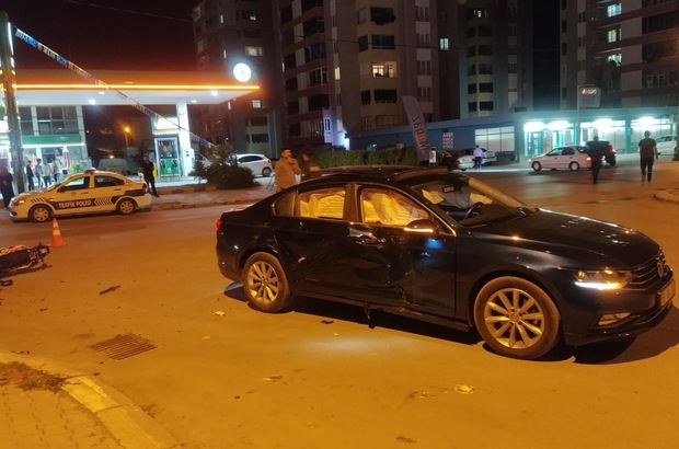 Motosiklet sürücüsü yaralandı