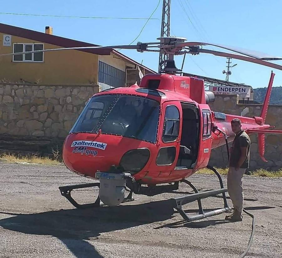 Helikopterden acil iniş (Video)