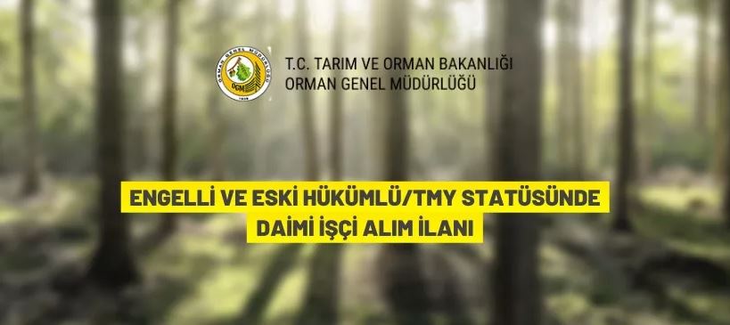 Orman Genel Müdürlüğü 224 daimi işçi alacak