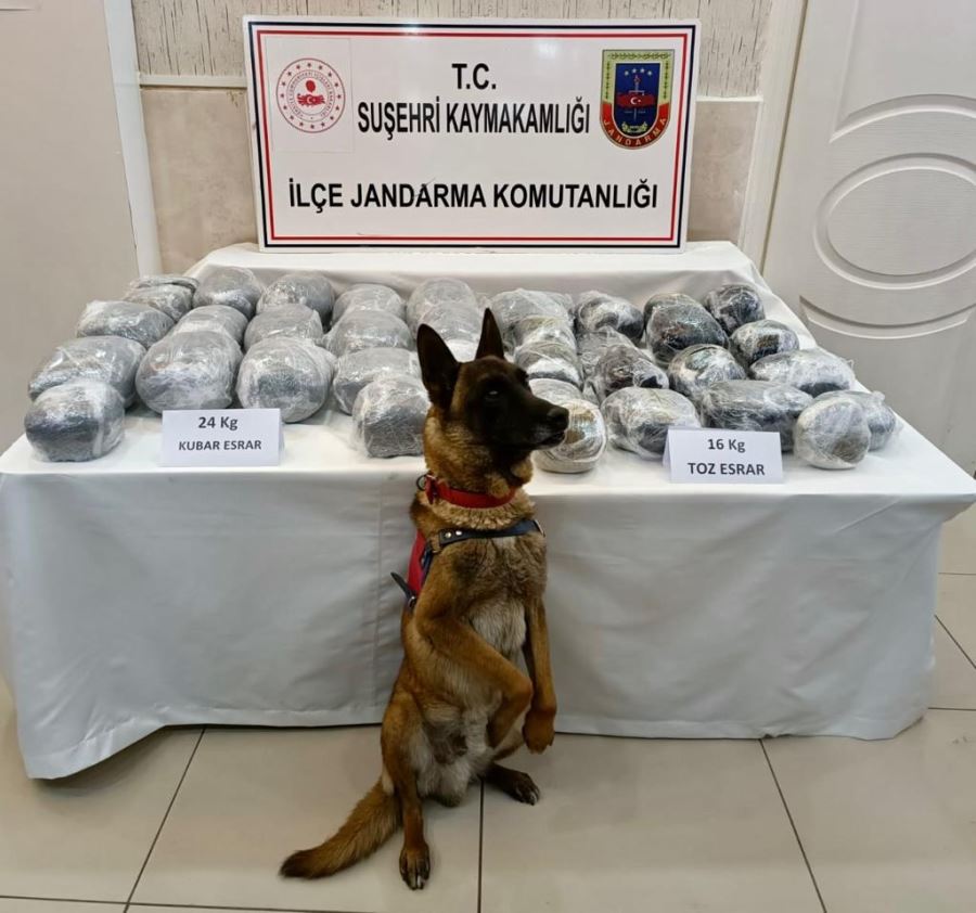 40 kilo uyuşturucu yakalandı (Video)