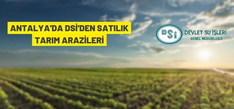 DSİ'den satılık tarım arazileri