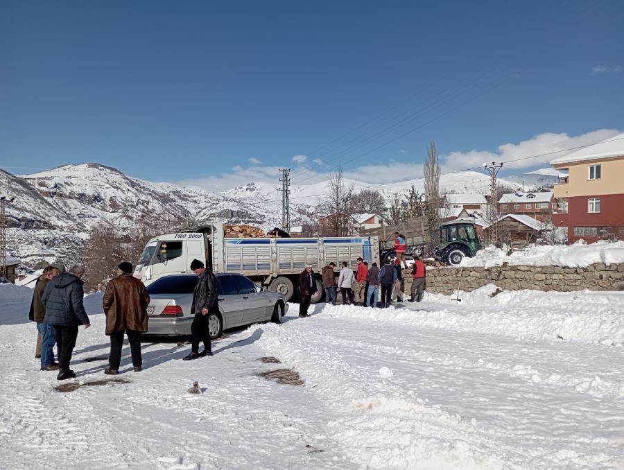Kış odunları depremzedelere (Video)