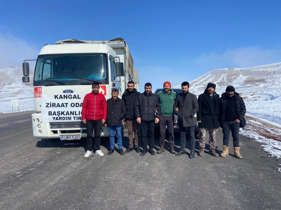 Kangallı çiftçilerden yardım