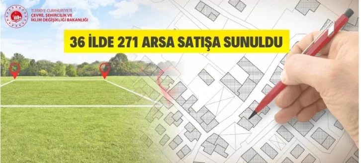 36 ilde 271 arsa satışa çıkarıldı