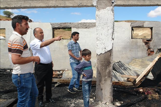KOYUNLARI YANAN ÇİFTÇİYE ´GEÇMİŞ OLSUN ZİYARETİ´