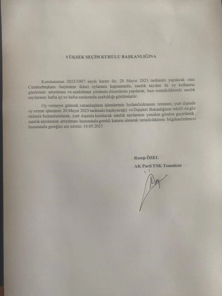 Ak Parti'den Yurtdışı İçin İtiraz