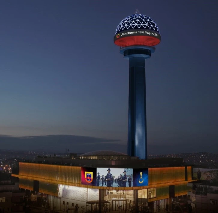 Atakule Jandarma Teşkilatı İçin Aydınlatıldı