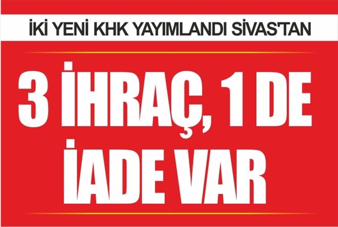 3 İHRAÇ, 1 DE İADE VAR