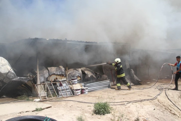 Şantiye İşçilerinin Olduğu Konteynerde Yangın