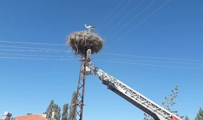 İtfaiyeden Leylek Operasyonu