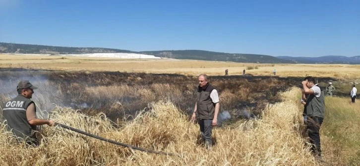 Jeneratörden Sıçrayan Alevler 30 Dönüm Araziye Zarar Verdi