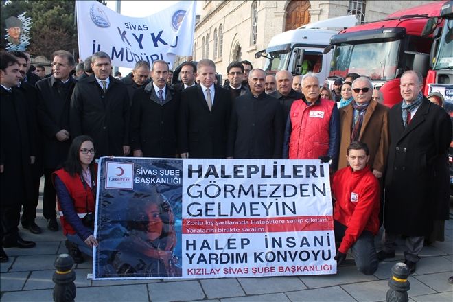 SİVAS´TAN HALEP´E 6 TIR YARDIM