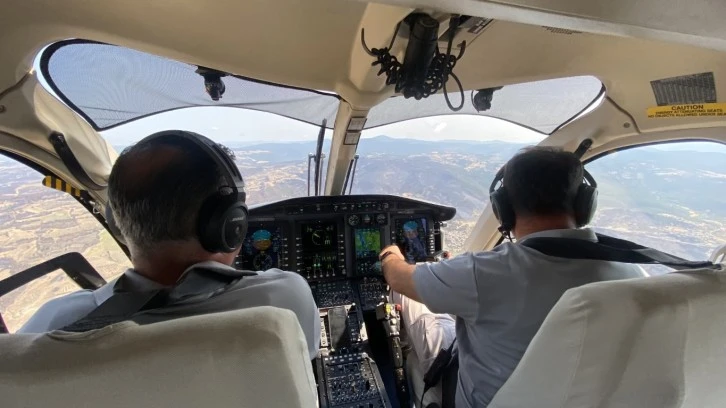 Yangının İzleri Havadan Görüntülendi