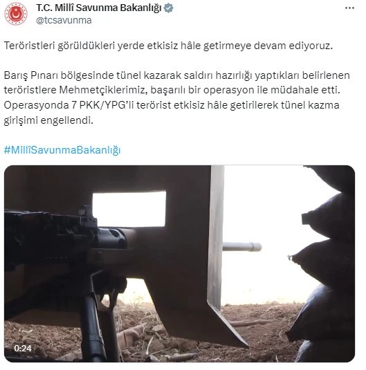 7 PKK'lı Terörist Etkisiz Hale Getirildi