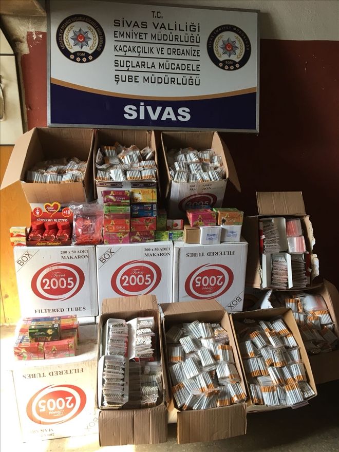 3 BİN PAKET SİGARA ve 628 KİLO TÜTÜN YAKALANDI