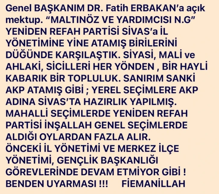 Parti Olarak Bunu Tasvip Etmiyoruz