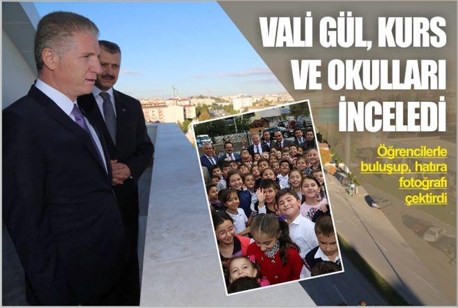 VALİ, KURS VE  OKULLARI İNCELEDİ
