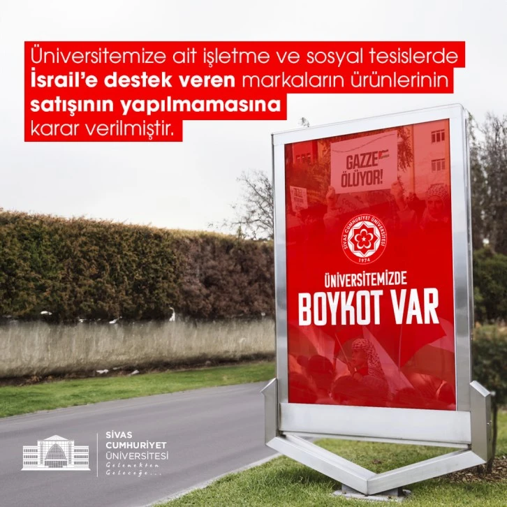 Sivas Cumhuriyet Üniversitesi Kampüste İsrail Ürünleri Satmayacak