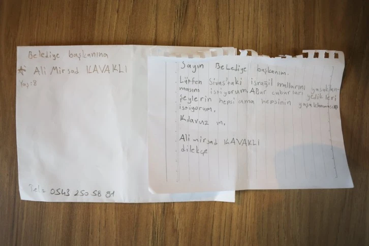 Minik Ali’den Başkan’a Anlamlı Mektup