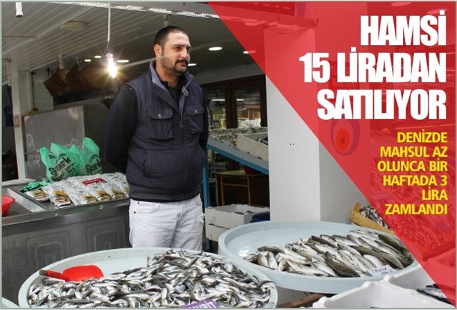HAMSİ 15 LİRADAN SATILIYOR