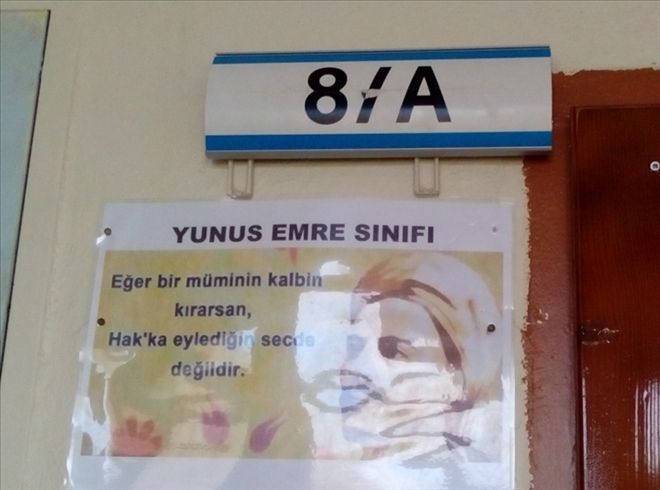 TÜRK BÜYÜKLERİNİN ADI SINIFLARA VERİLDİ